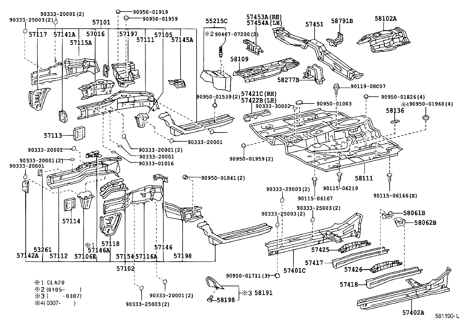 57145-42020 REINFORCEMENT, FRONT SIDE MEMBER, REAR RH product image