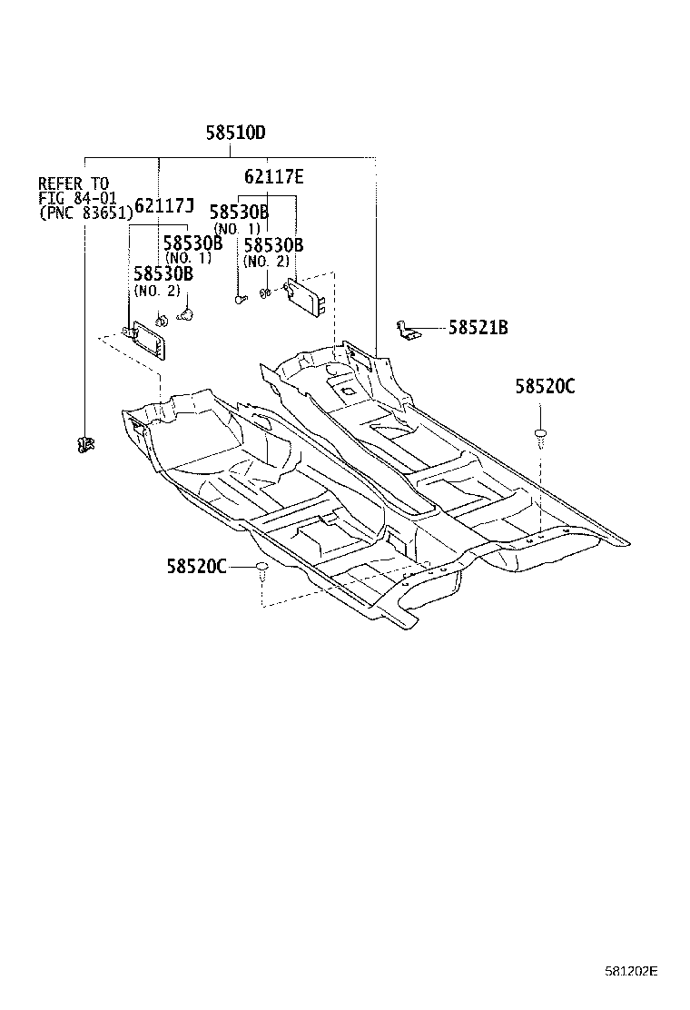 58510-50472-B0 CARPET ASSY, FLOOR, FRONT product image