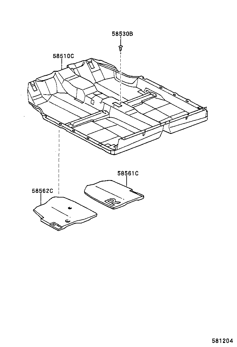 58510-17210-C0 CARPET ASSY, FRONT FLOOR, FRONT product image