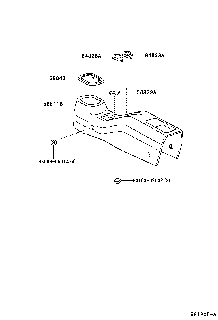 58843-17030-C0 BEZEL, SHIFTING HOLE product image