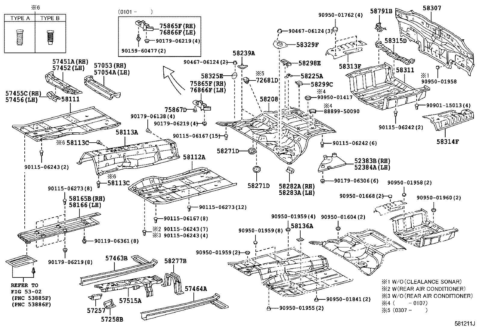 57043-50050 REINFORCEMENT, CENTER FLOOR CROSSMEMBER, RH product image
