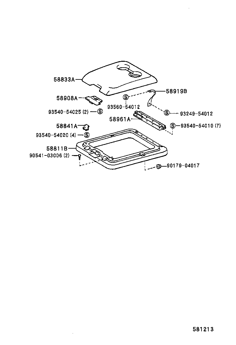 55604-26040 HOLDER SUB-ASSY, INSTRUMENT PANEL CUP product image
