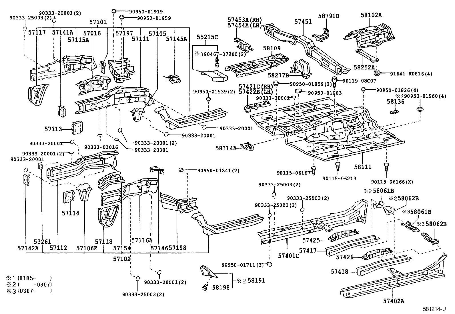 Toyota 57145-42020 REINFORCEMENT, FRONT SIDE MEMBER, REAR RH
