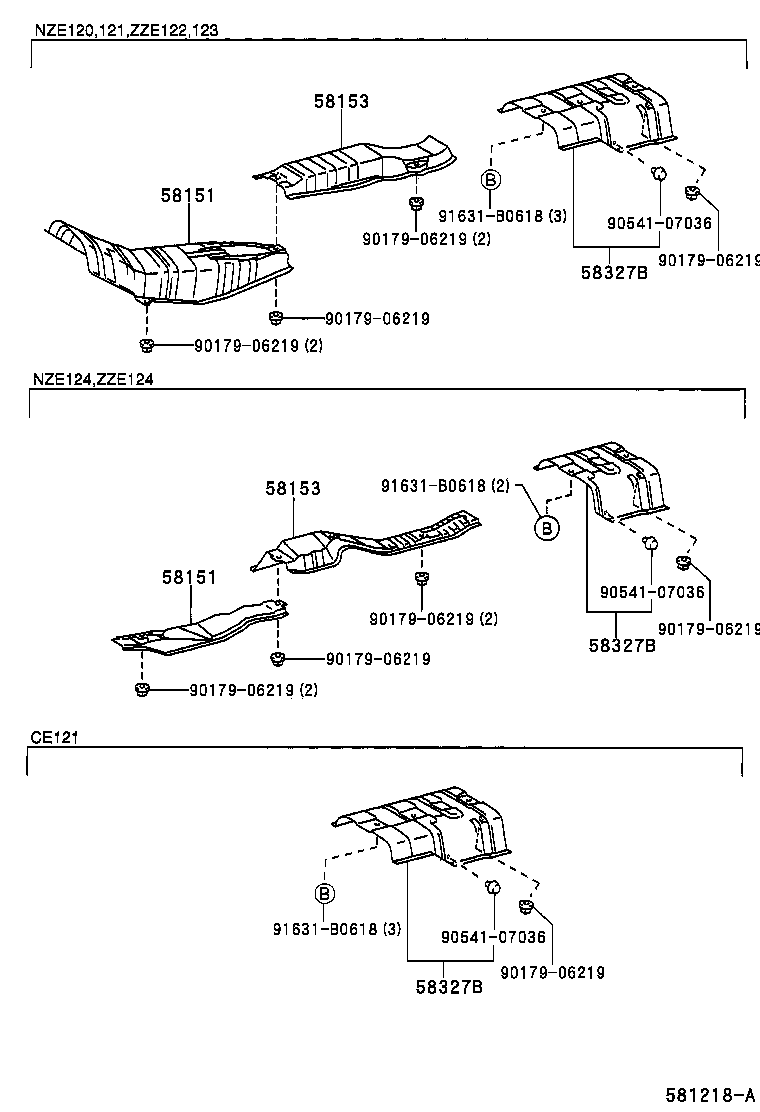 58327-12170 INSULATOR, MAIN MUFFLER HEAT product image