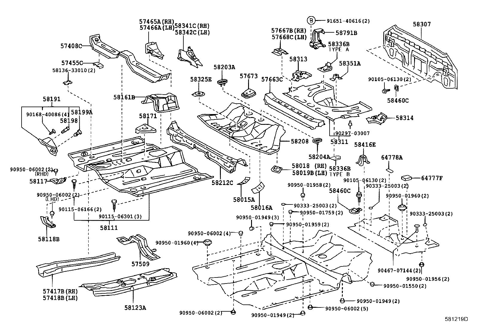 58307-2B290 PANEL SUB-ASSY, BODY LOWER BACK product image