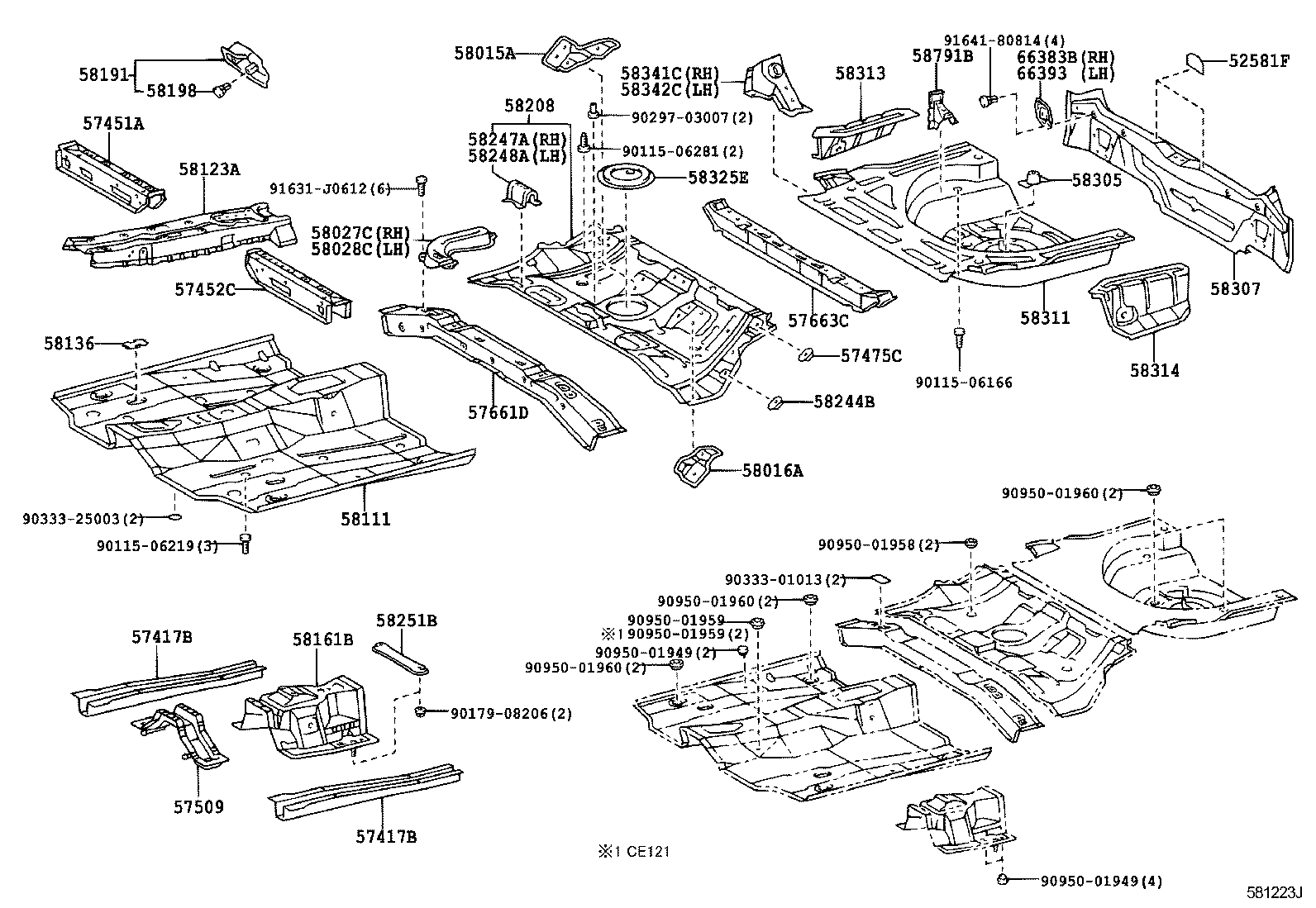 58111-12903 PAN, FRONT FLOOR product image