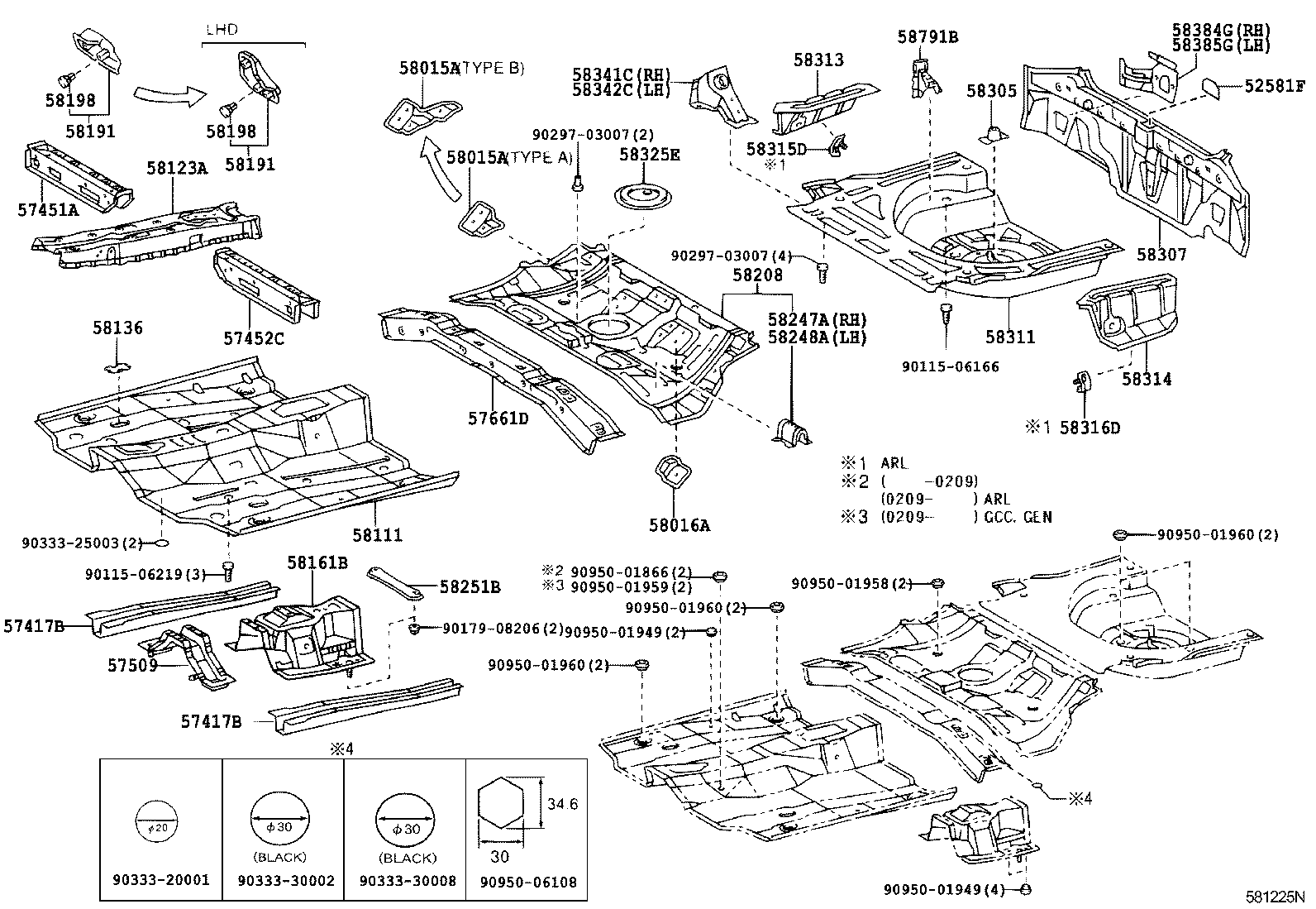58136-02050 COVER, FRONT FLOOR HOLE product image