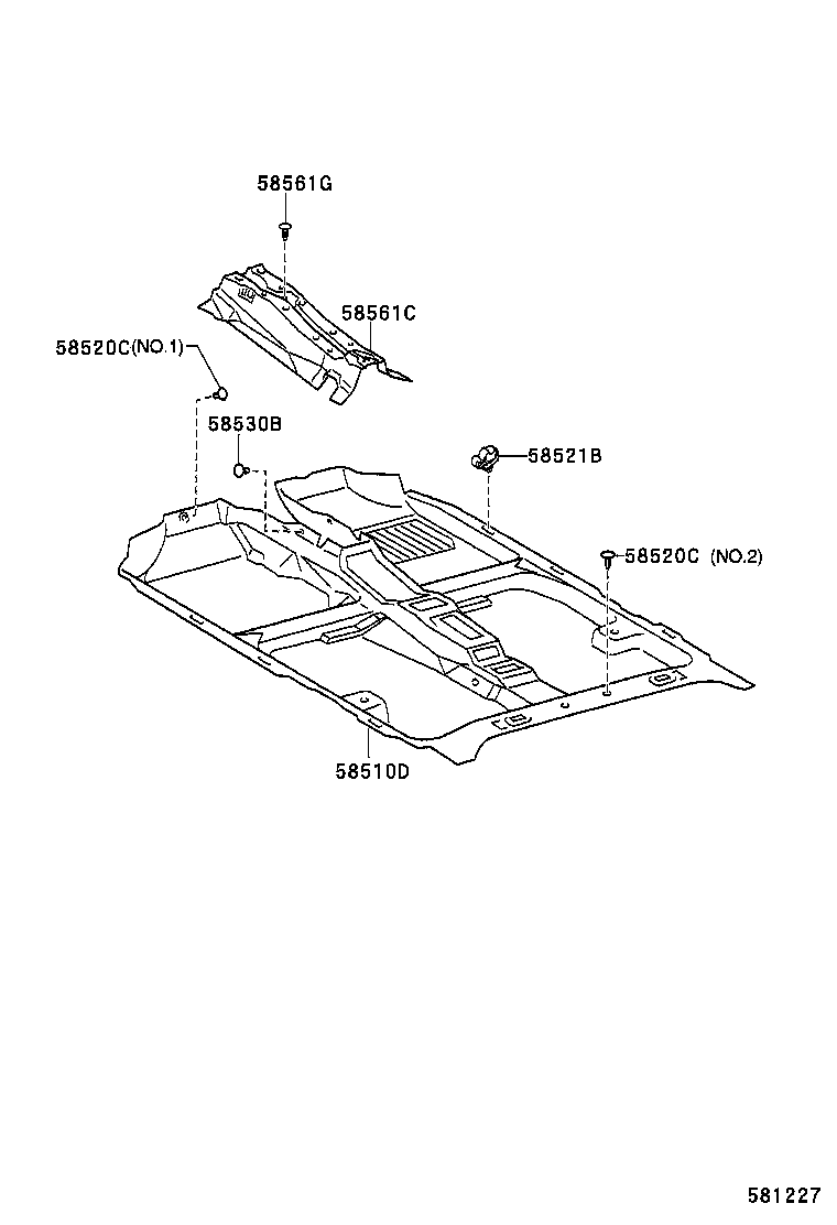 58561-02010 SILENCER, FRONT FLOOR, NO.1 product image