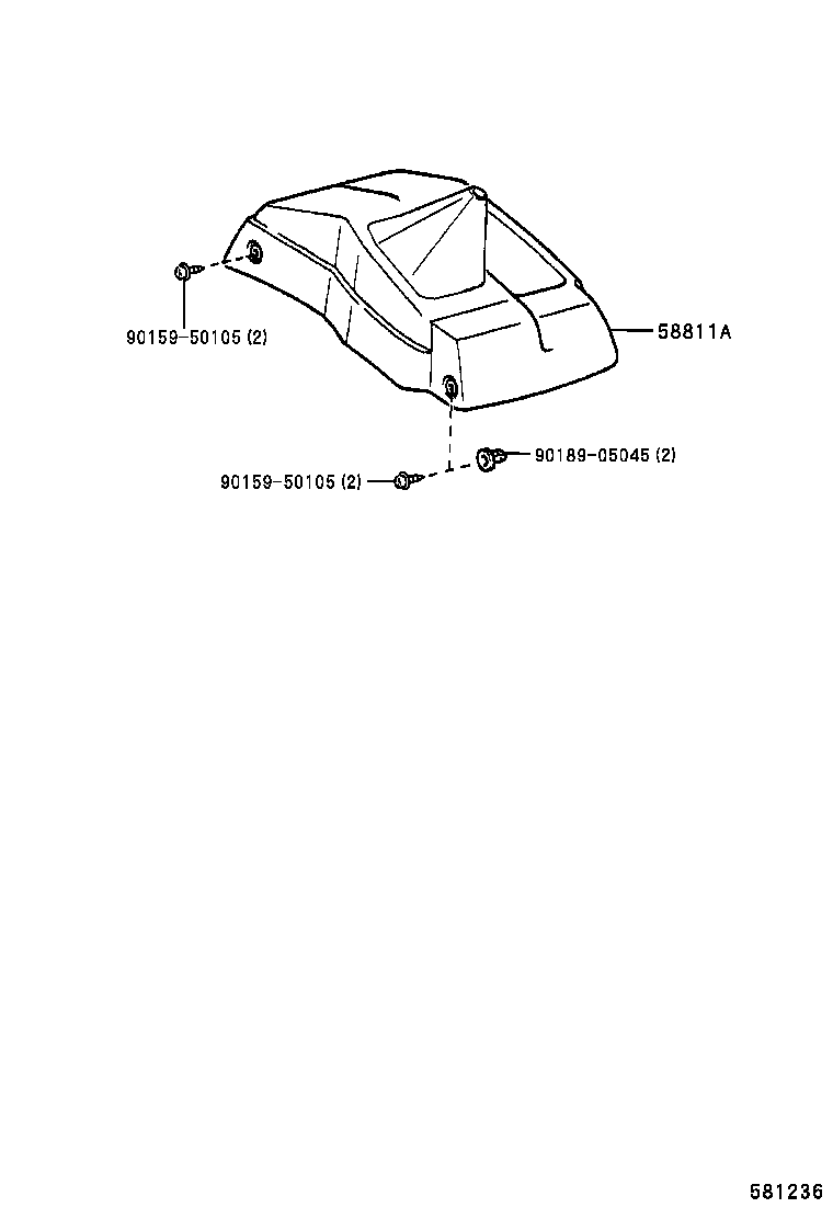 58991-04020 BRACKET, CONSOLE BOX MOUNTING, UPPER product image