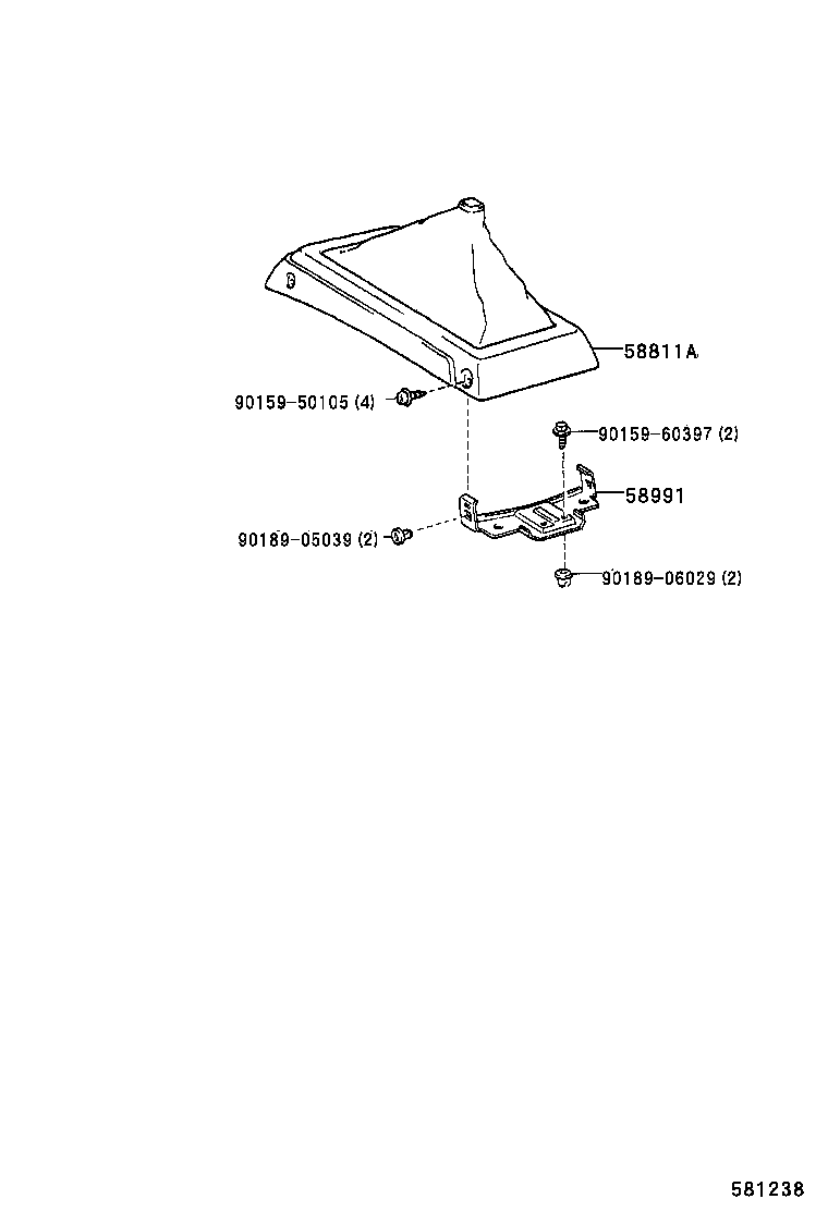 58802-04030-B0 BOX, CONSOLE, FRONT product image