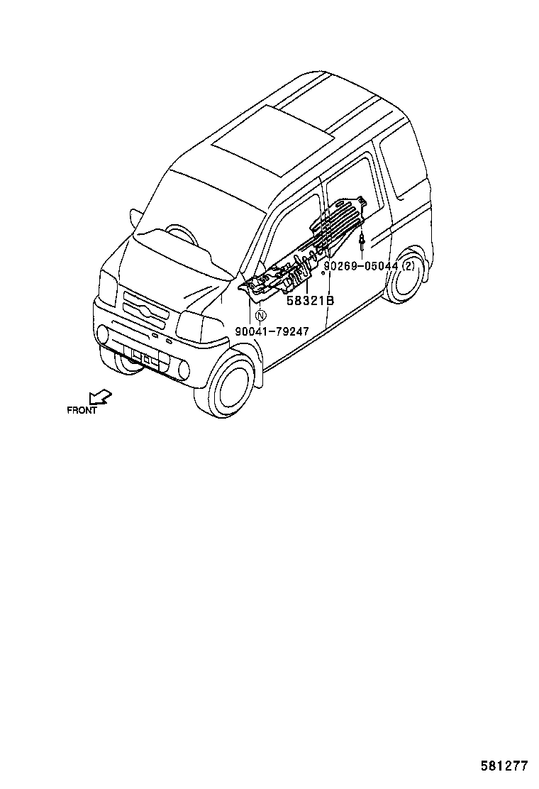 58321-97502 INSULATOR, REAR FLOOR HEAT, NO.1 product image