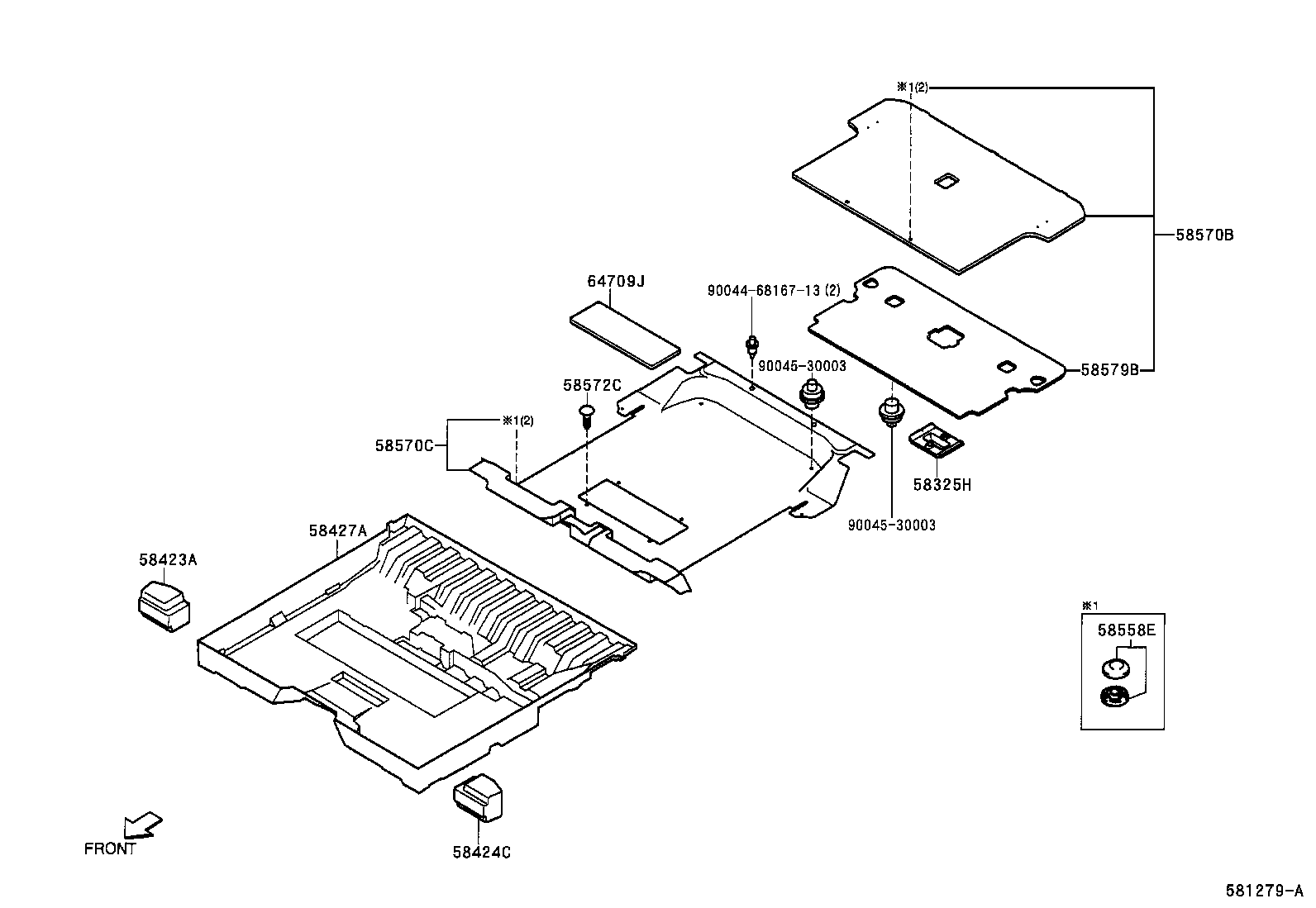 58579-97504 PAD, REAR FLOOR product image