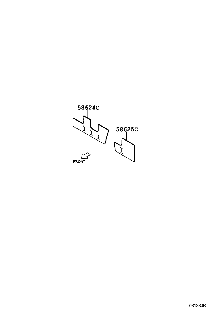 58579-97504 PAD, REAR FLOOR product image