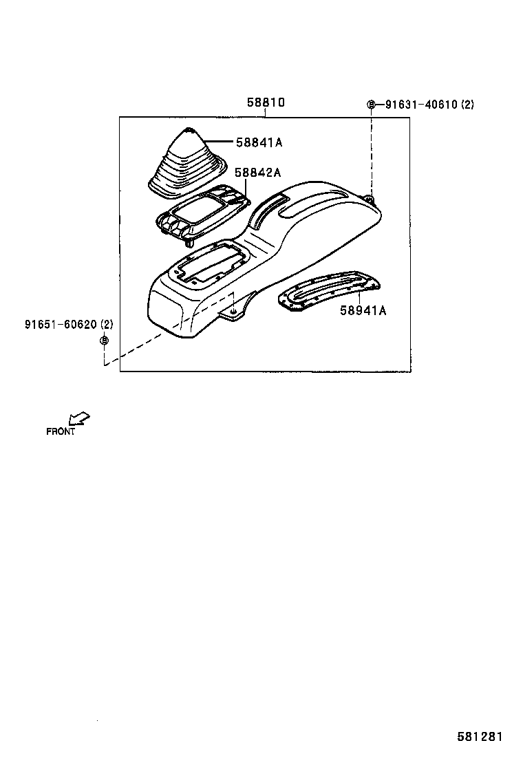 58842-87503 FRAME, SHIFTING HOLE product image