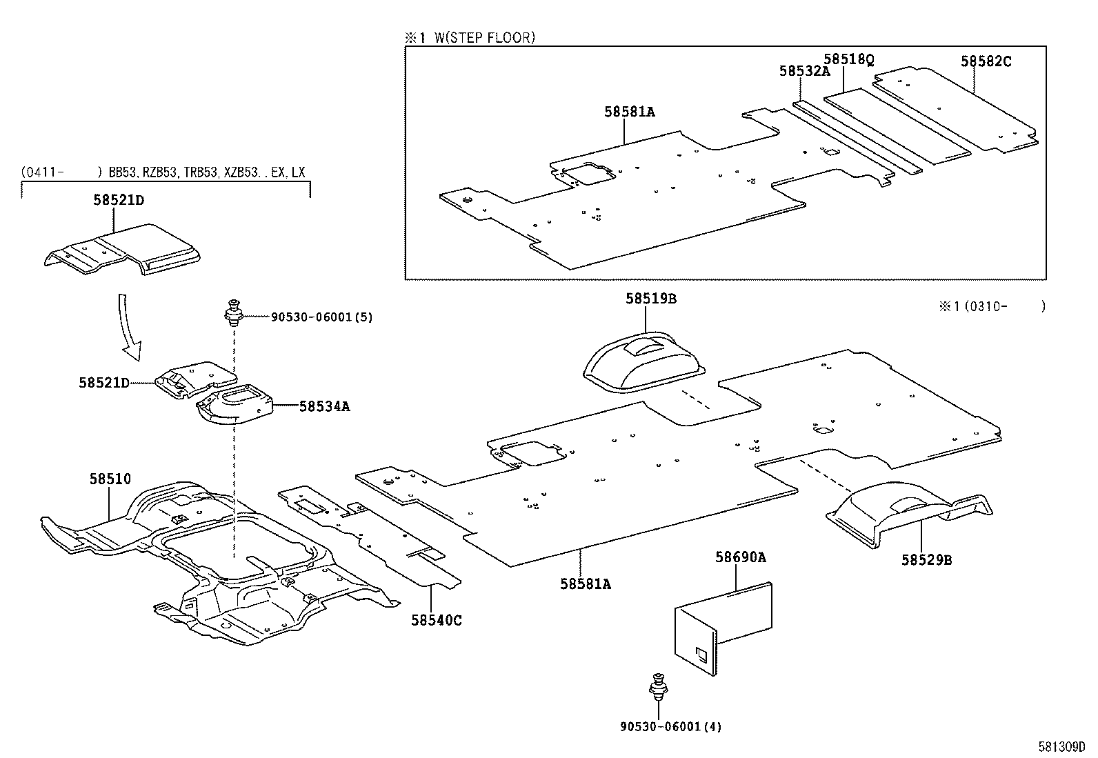58624-0S010 PLATE, MAT SET, NO.4 A product image