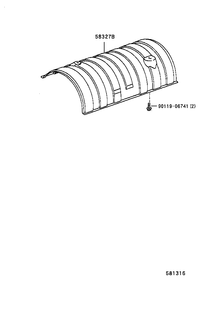 58327-0D010 INSULATOR, MAIN MUFFLER HEAT product image