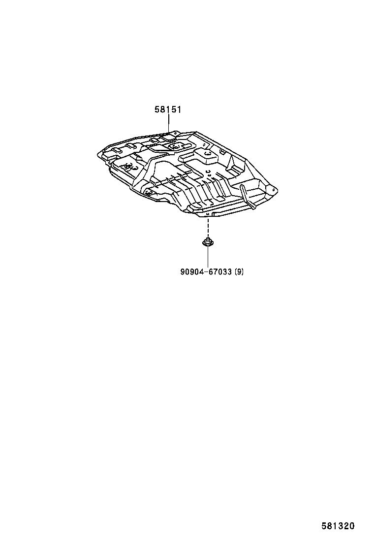 58151-37041 INSULATOR, FRONT FLOOR HEAT, NO.1 product image