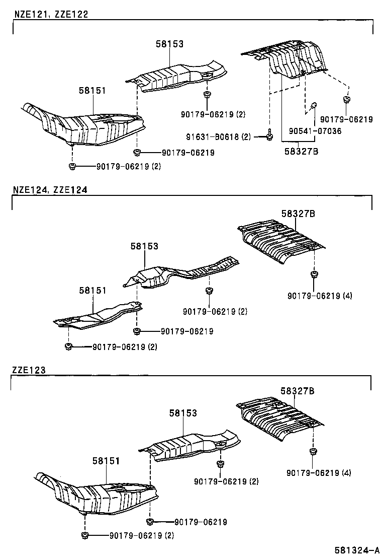 58327-13060 INSULATOR, MAIN MUFFLER HEAT product image