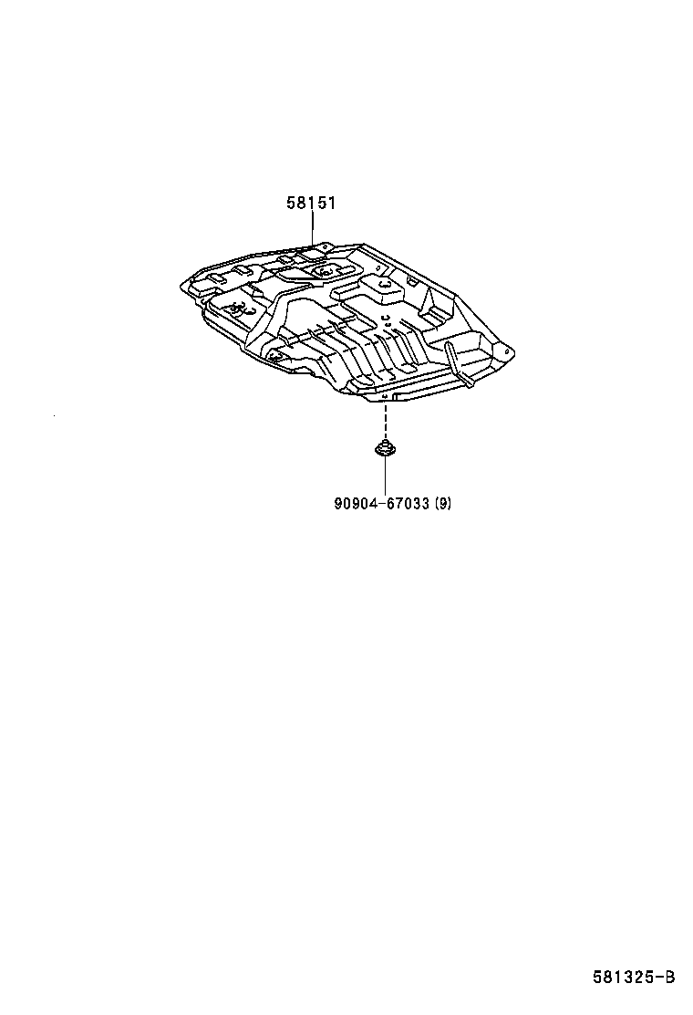 58151-37011 INSULATOR, FRONT FLOOR HEAT, NO.1 product image