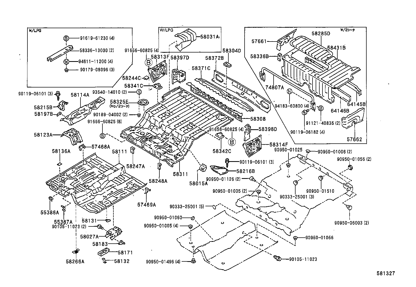 57672-12020 BRACKET, REAR SEAT BACK HINGE MOUNTING product image