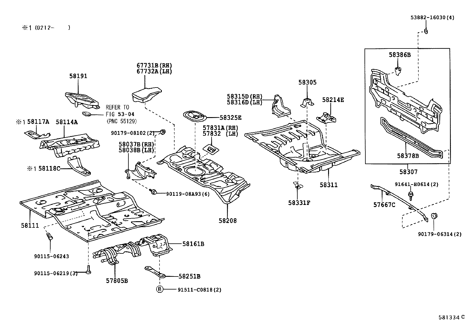 57667-52010 BRACE, BODY LOWER BACK PANEL product image