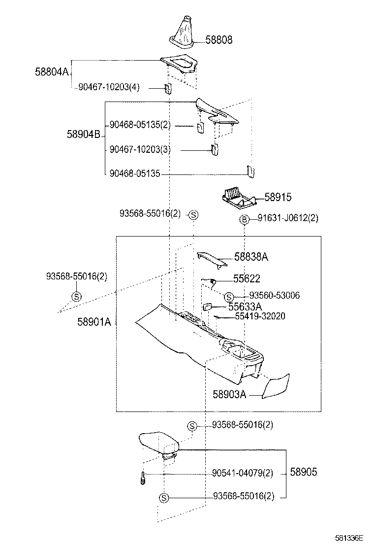 55622-12070 SPRING, INSTR PANEL CUP HOLDER, NO.1 product image