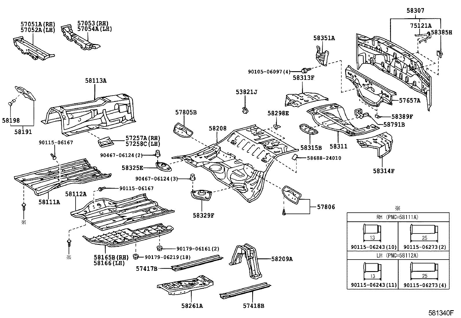 58307-24070 PANEL SUB-ASSY, BODY LOWER BACK product image
