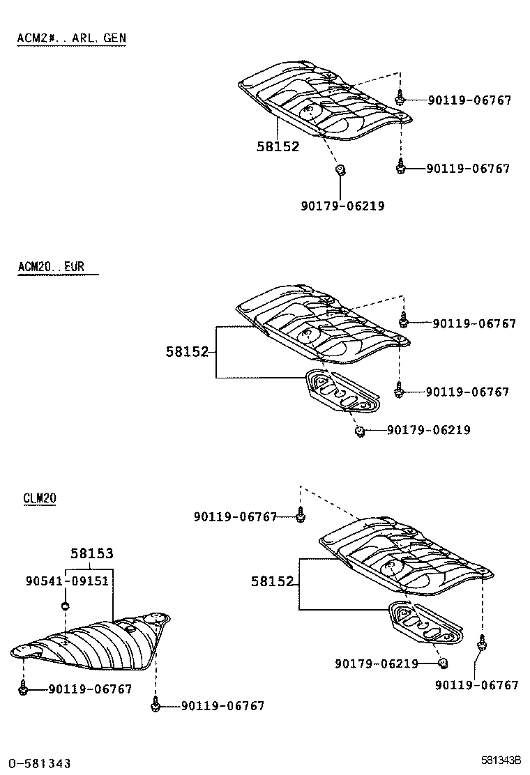 58152-44010 INSULATOR SUB-ASSY, CENTER FLOOR HEAT, NO.2 product image