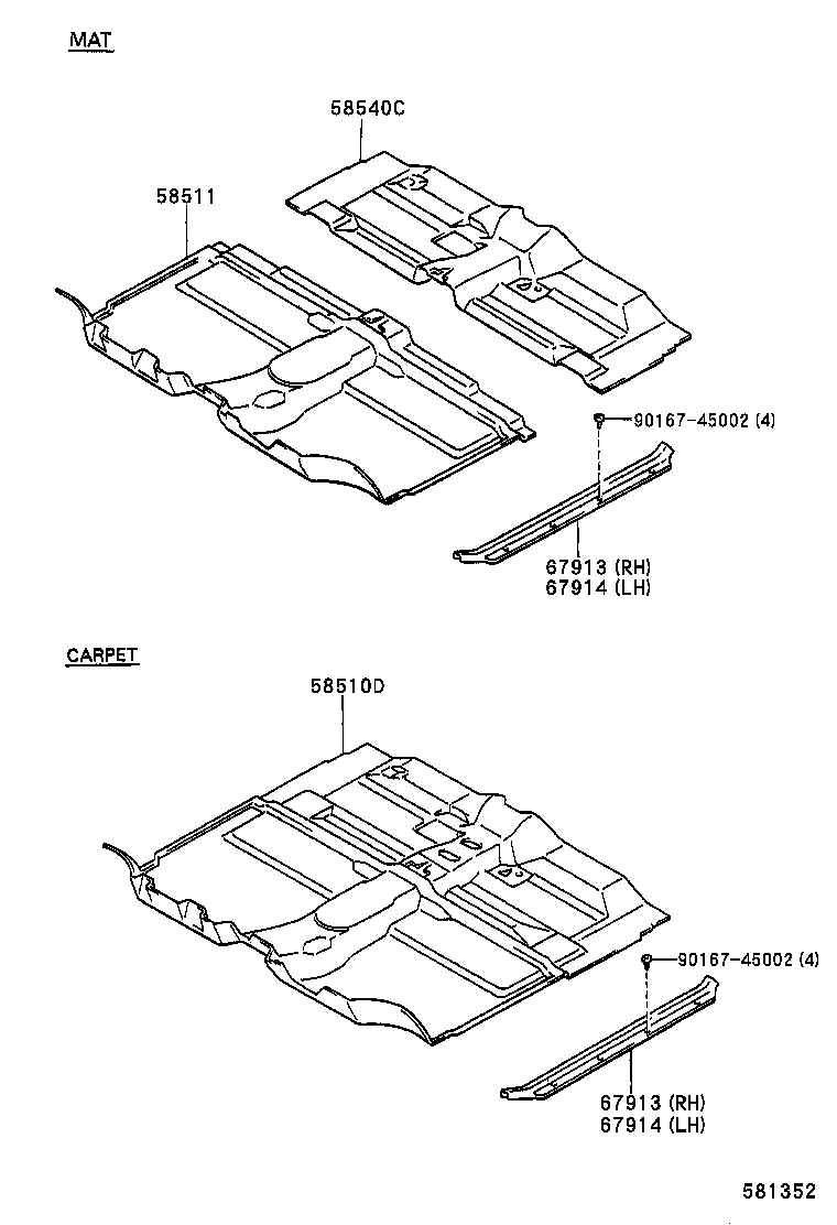 58510-89348-06 MAT, FLOOR, FRONT product image