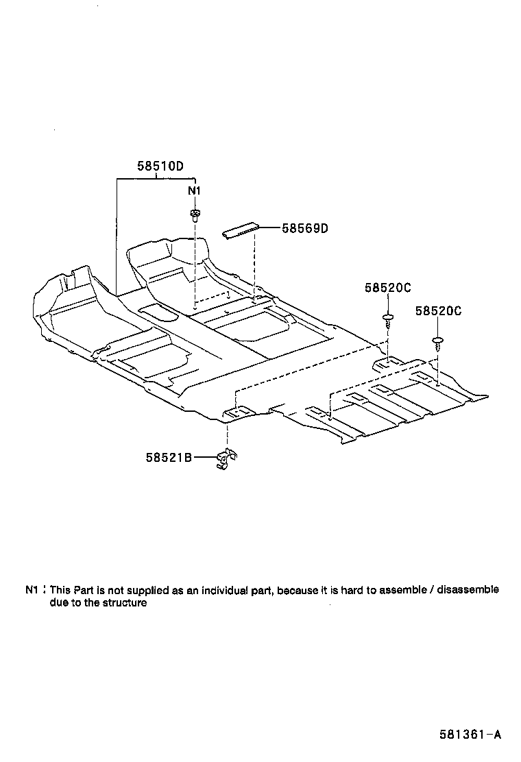 58517-44040 MAT ASSY, REAR FLOOR product image