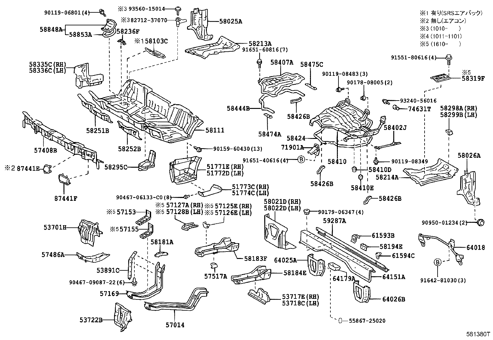53851-25020 STAY, FENDER, RH product image