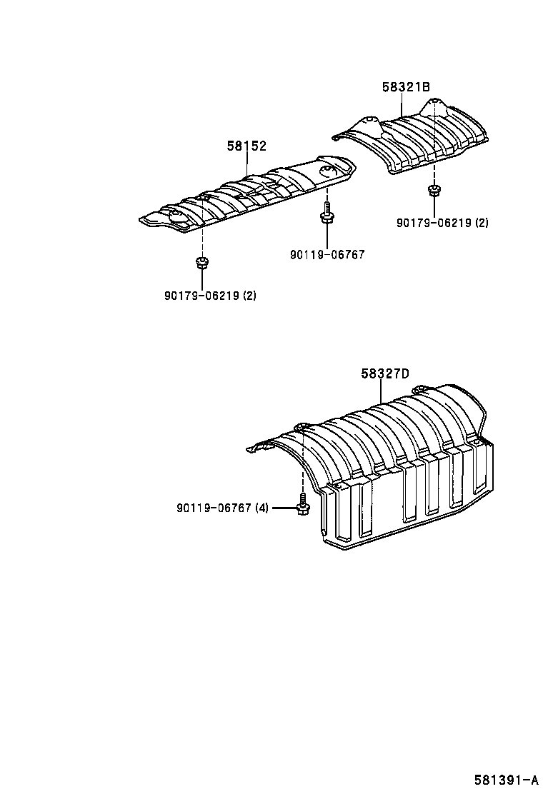 58152-28040 INSULATOR SUB-ASSY, CENTER FLOOR HEAT, NO.2 product image