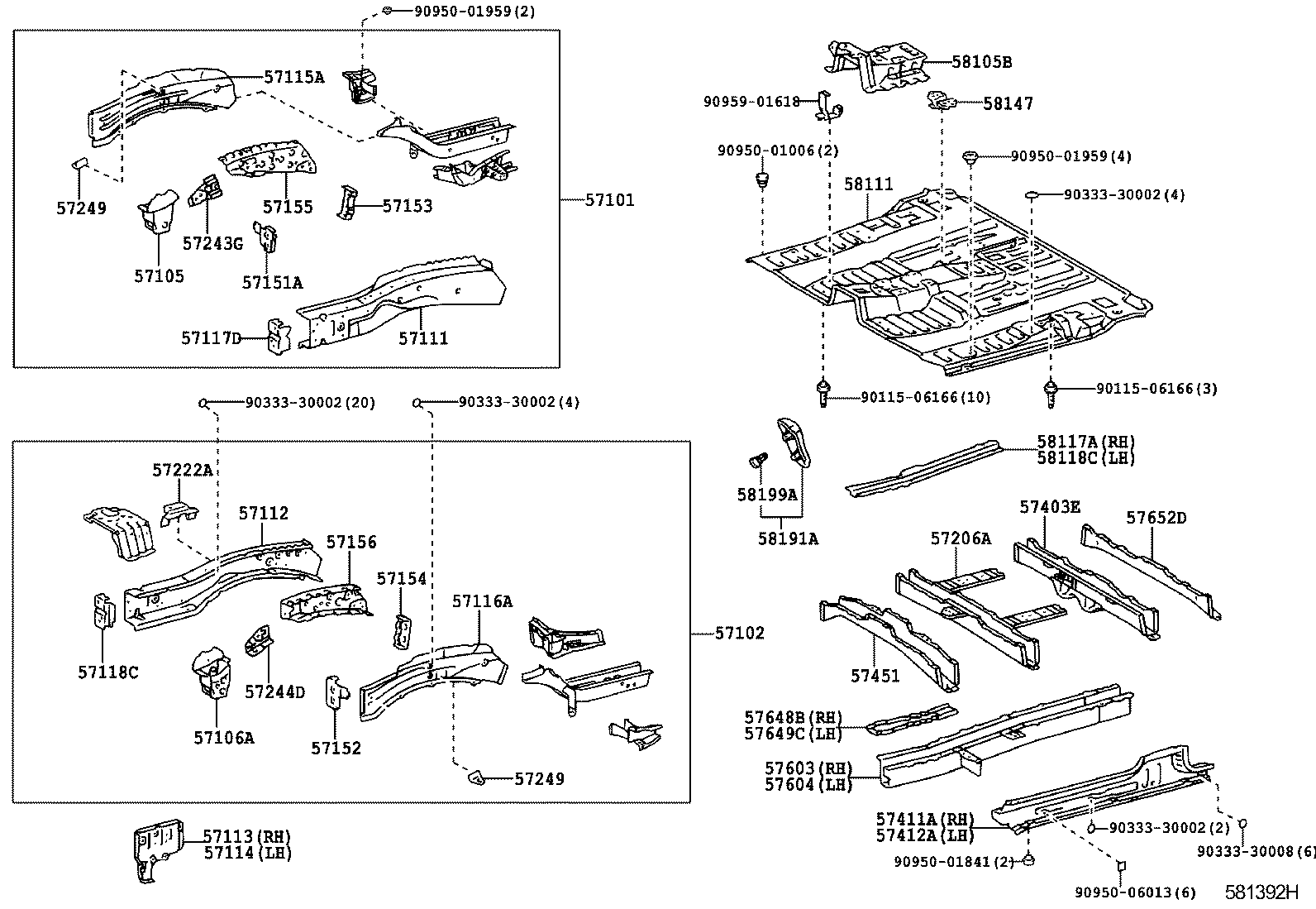 58111-28720 PAN, FRONT FLOOR product image