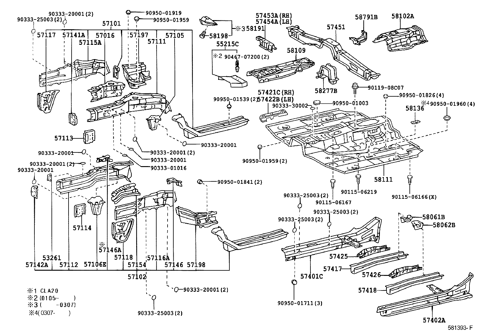 57145-42020 REINFORCEMENT, FRONT SIDE MEMBER, REAR RH product image