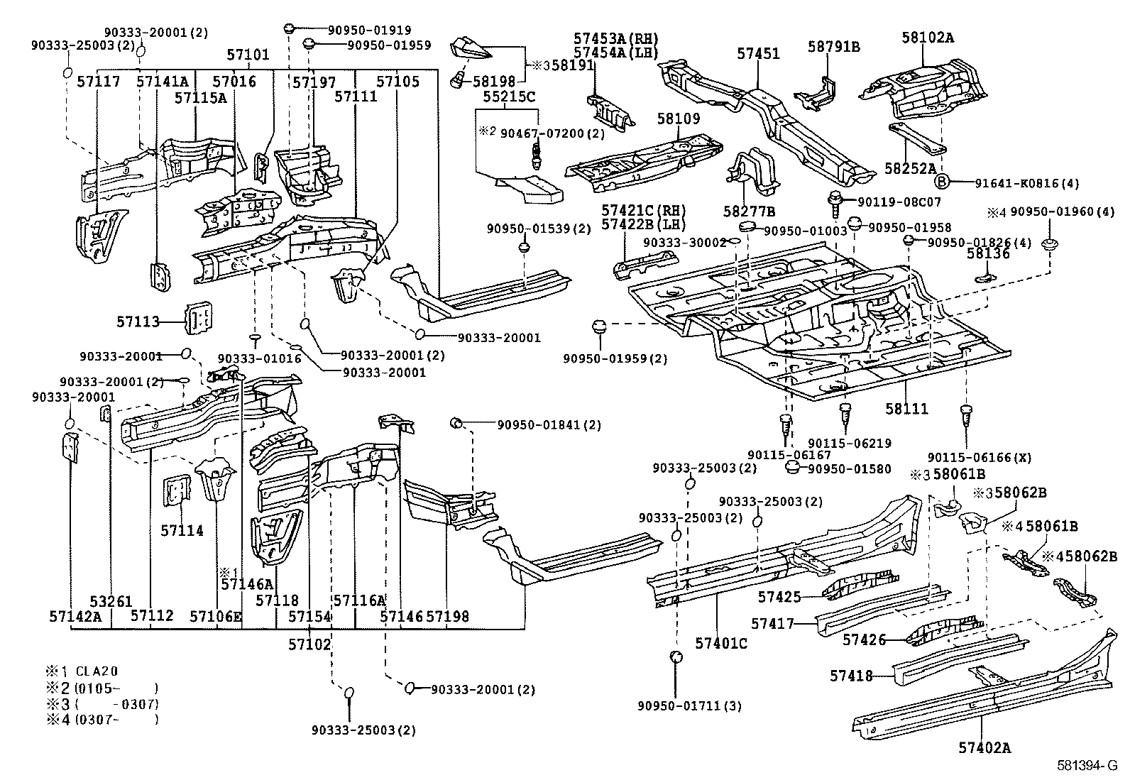 57145-42020 REINFORCEMENT, FRONT SIDE MEMBER, REAR RH product image