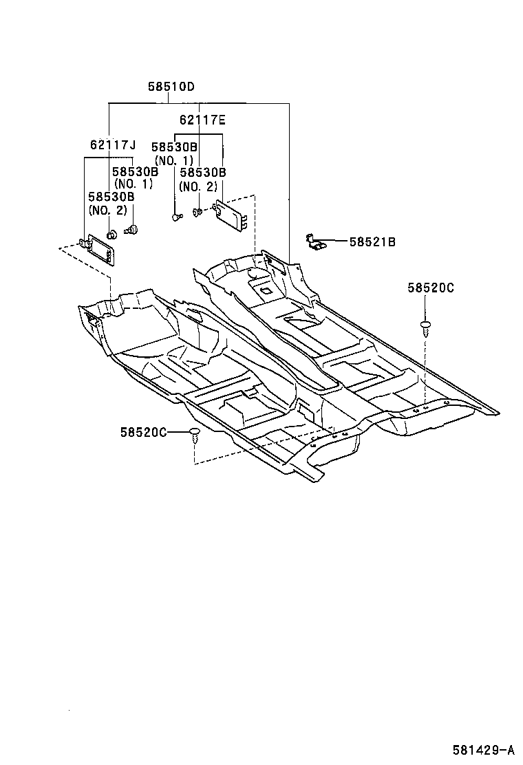 90467-08031-B2 CLIP(FOR FRONT FLOOR CARPET) product image