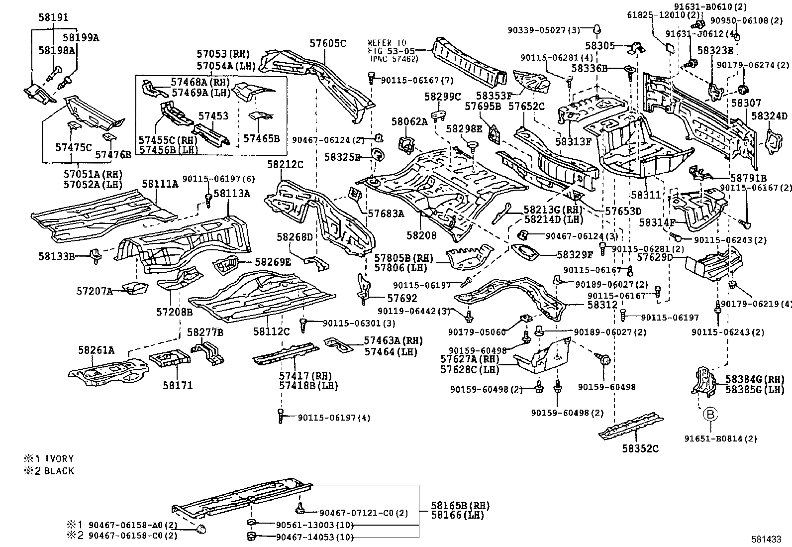 57207-22060 BRACKET SUB-ASSY, ENGINE REAR MOUNTING MEMBER, RH product image