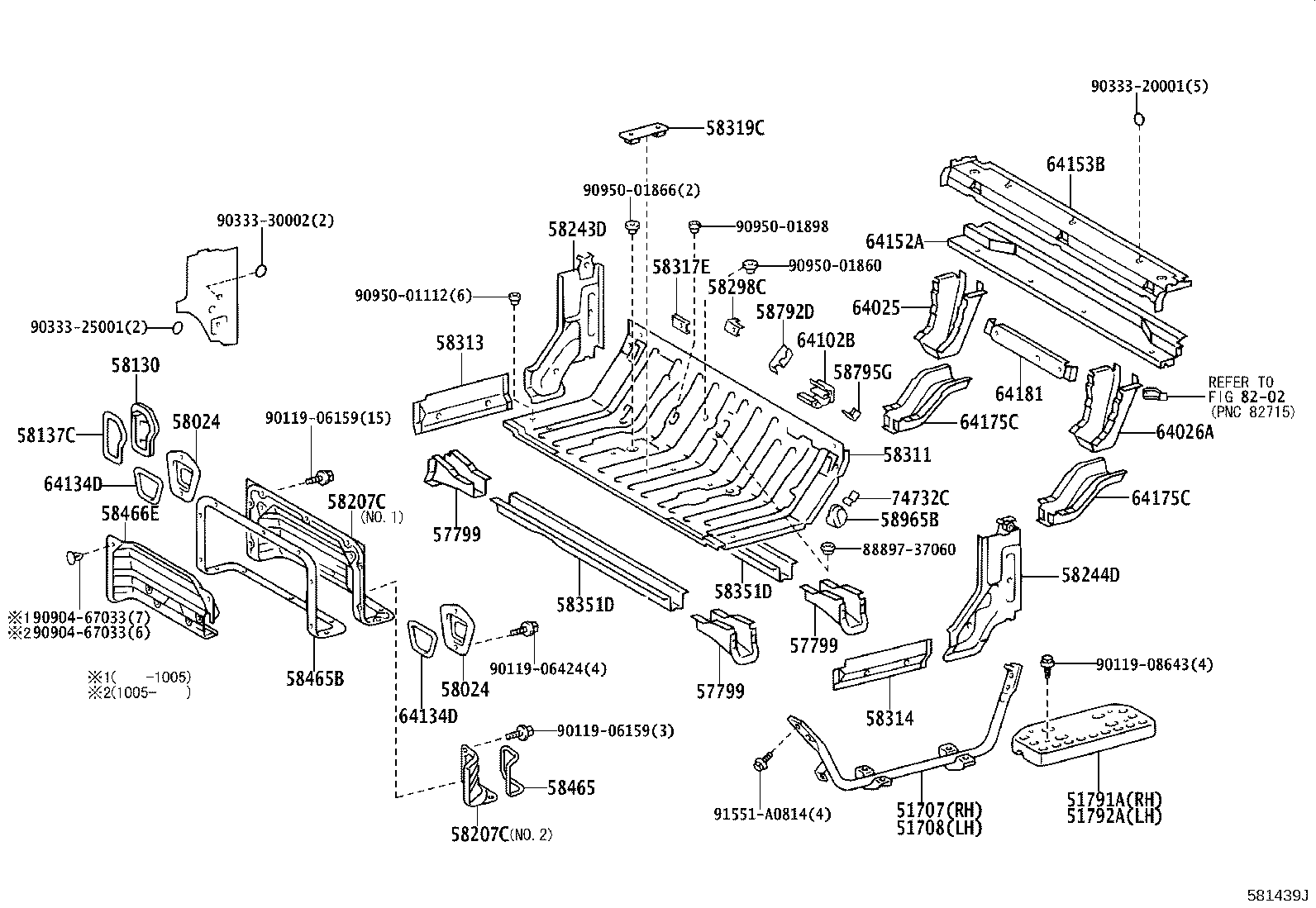 64025-37090 BRACKET SUB-ASSY, REAR MOUNTING, RH product image