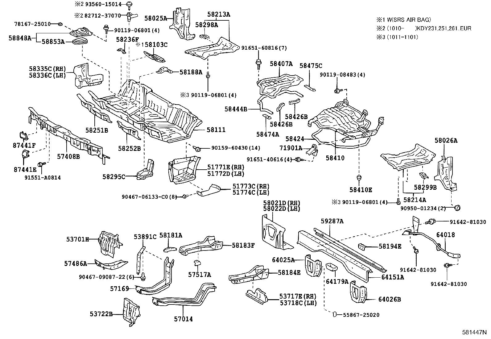 53089-25010 MUDGUARD SUB-ASSY, FRONT product image