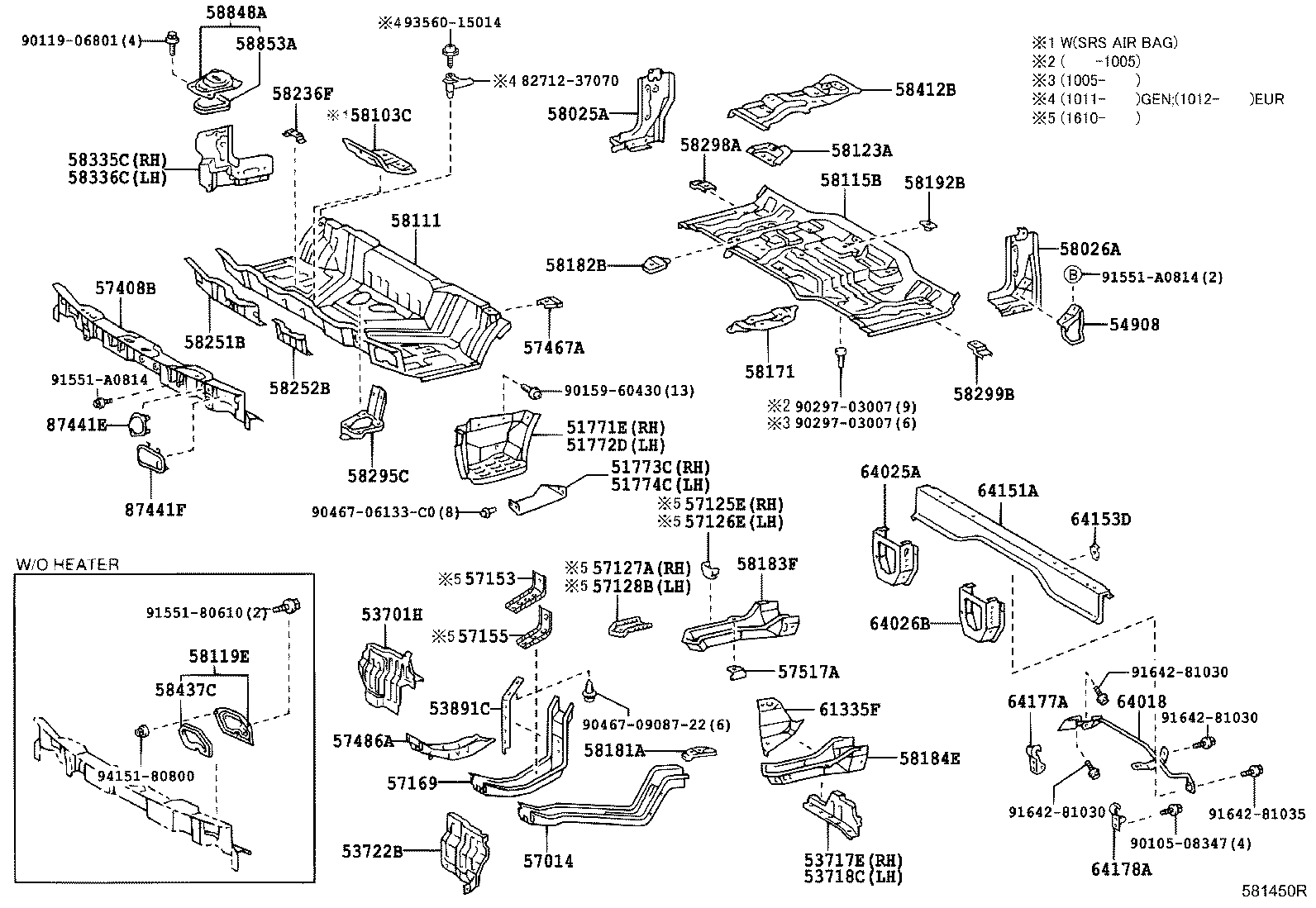 53089-25010 MUDGUARD SUB-ASSY, FRONT product image