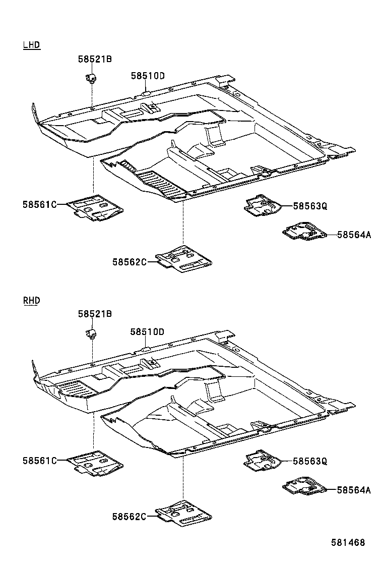 58563-33020 SILENCER, FRONT FLOOR, NO.3 product image