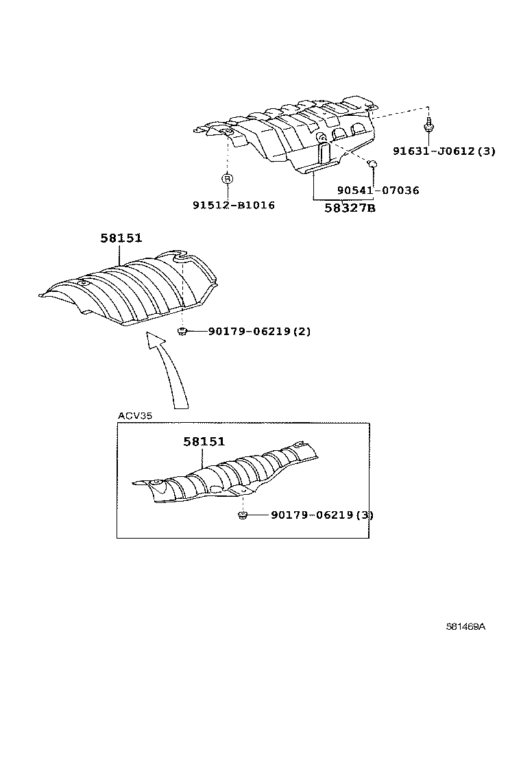 58152-33050 INSULATOR, FRONT FLOOR HEAT, NO.1 product image