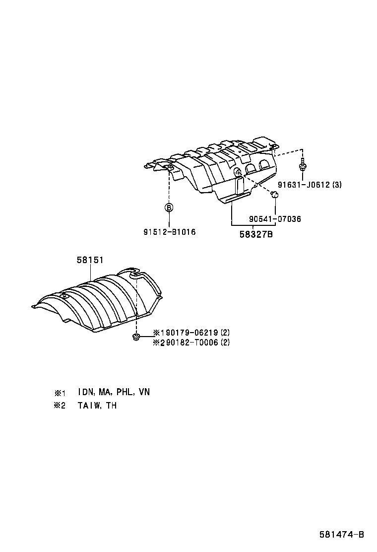 58152-06040 INSULATOR, FRONT FLOOR HEAT, NO.1 product image