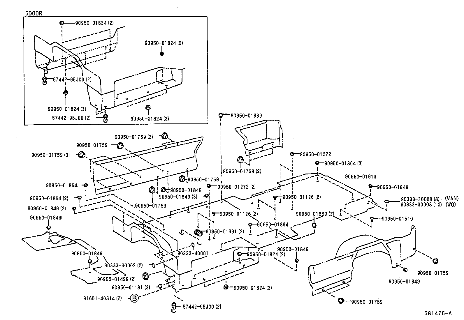 57023-26010 MEMBER SUB-ASSY, REAR SIDE, RH product image
