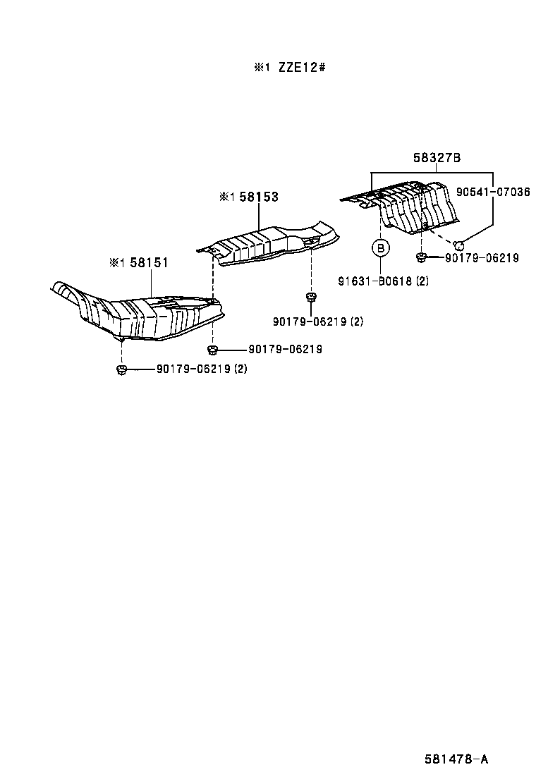 58151-12180 INSULATOR, FRONT FLOOR HEAT, NO.1 product image