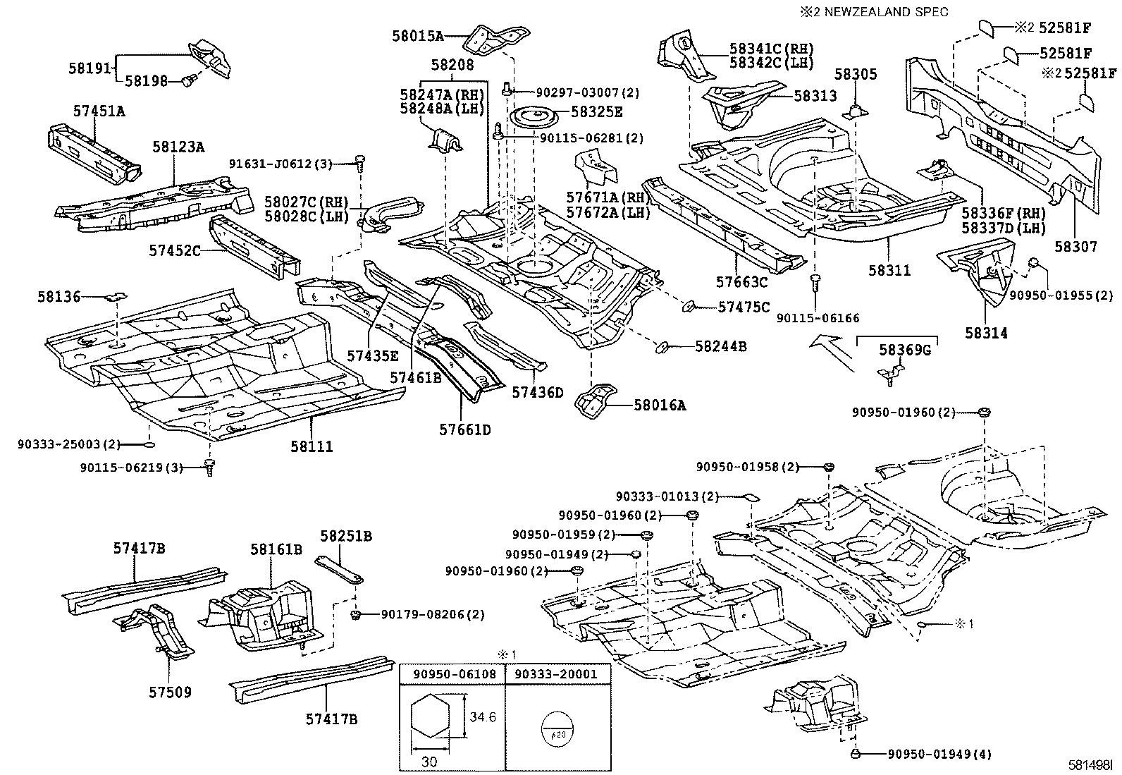 58307-13150 PANEL SUB-ASSY, BODY LOWER BACK product image