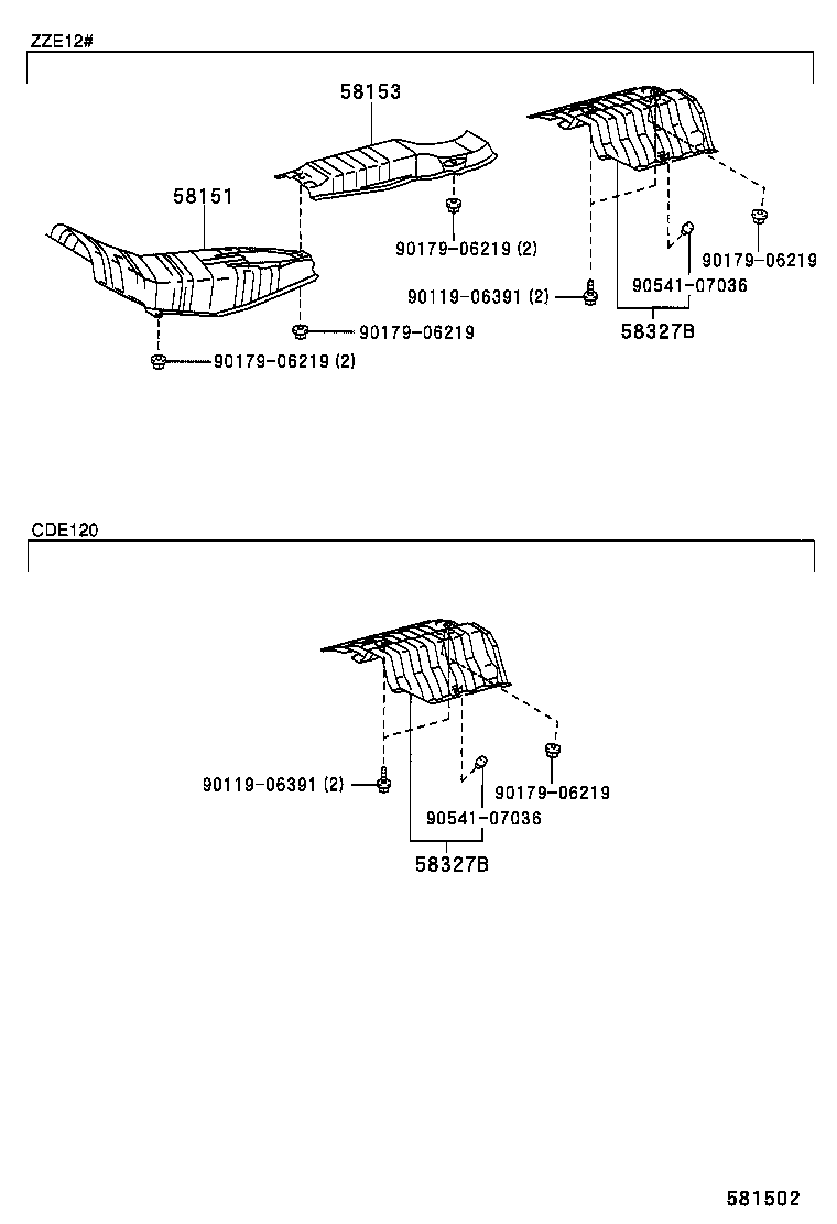 58151-02040 INSULATOR, FRONT FLOOR HEAT, NO.1 product image