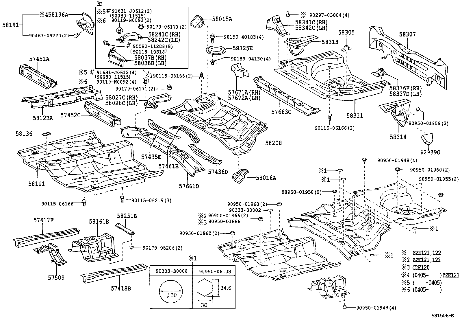 58136-02020 COVER, FRONT FLOOR HOLE product image