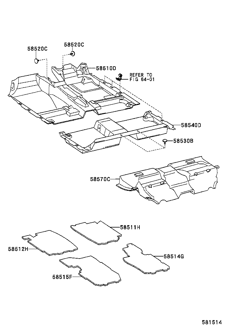 58512-32010 MAT, FLOOR, FRONT LH product image