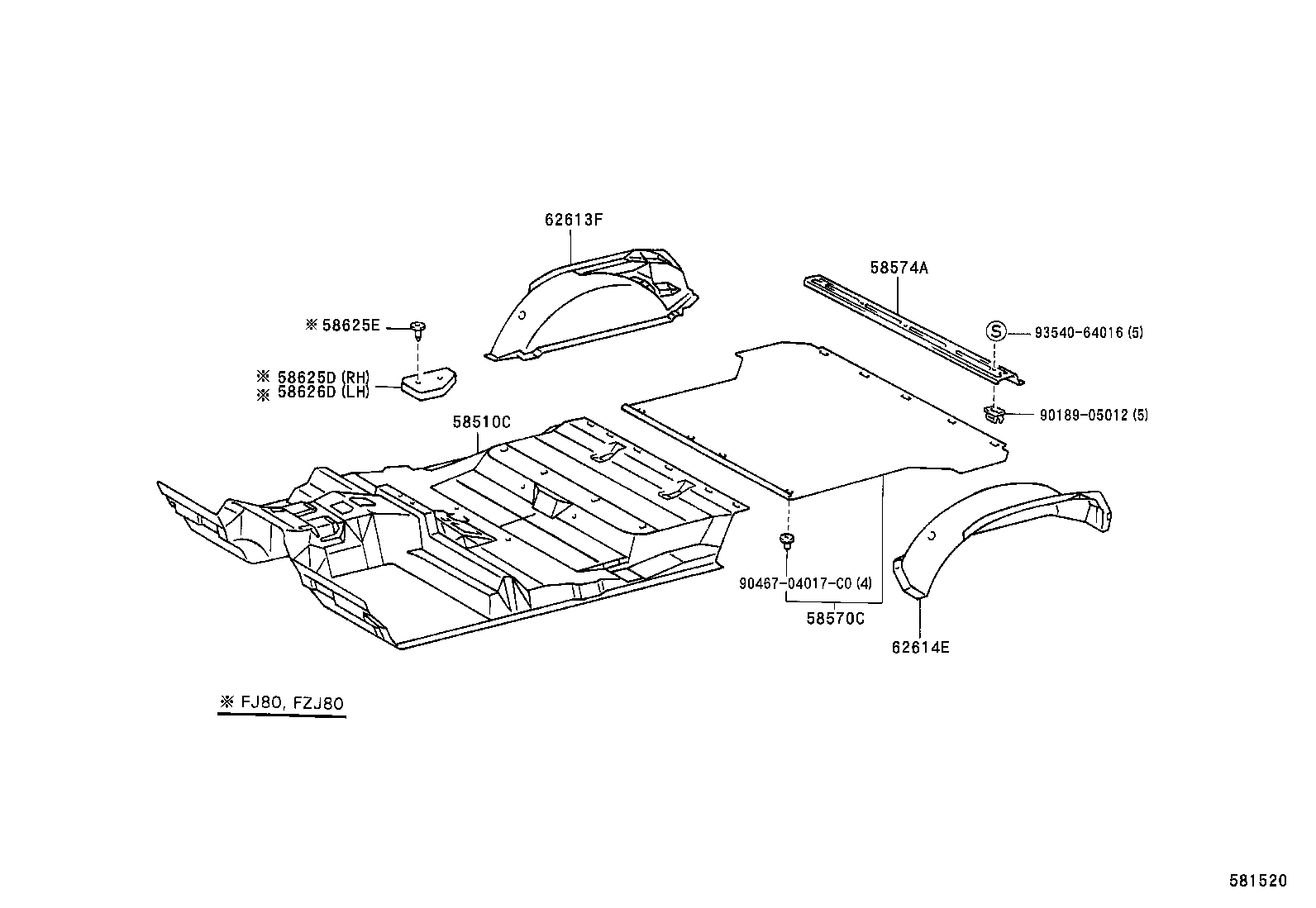 58510-6B290-E0 MAT, FRONT FLOOR, FRONT product image